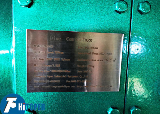 Disc Bowl Centrifuge with Adjustable Rotating Speed for Solid-Liquid Separation