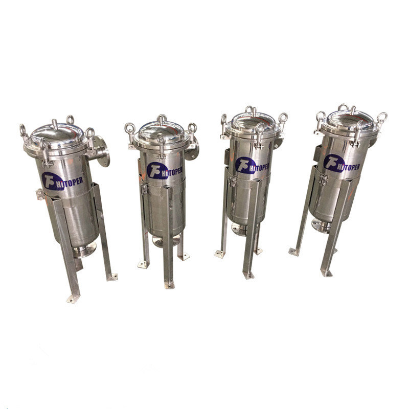 Stainless Steel Bag Filter Housing with Polished or Sanded Surface and Support Basket for Filtration Performance
